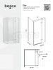 BESCO Kabina prysznicowa Pixa Gun Metal 100x80x195 Prawa PPP108-195GR
